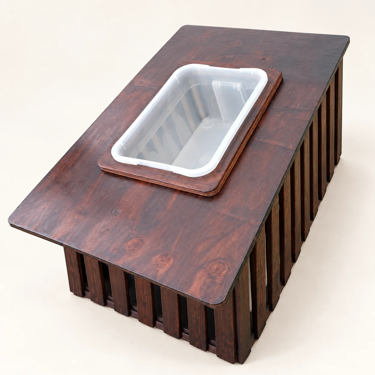 Mvula — Handmade dark wood tub table