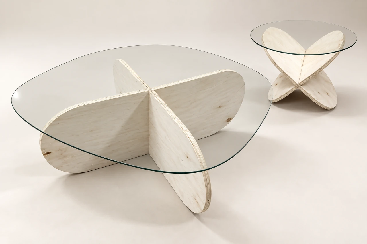 uThingo — Handmade Whitewashed Glass Tables